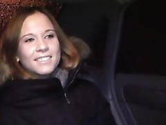 Sexy car sex with anal creampie