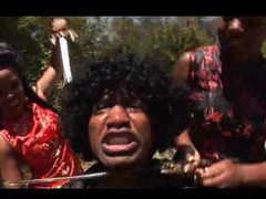 Samurai Afro puts the smack down on Aryana and Lelani.