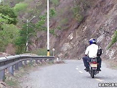 big booty milf bends over