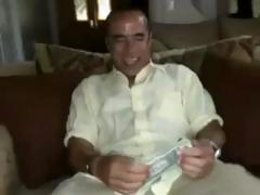 Breasty blondes and brunettes engulfing schlong and getting fucked