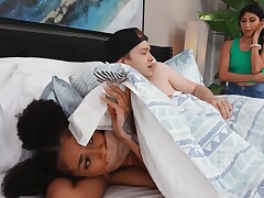 Ebony girl Ariana Aimes is being hammered by Alex Jett