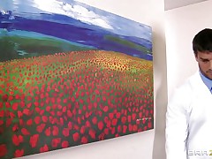 pacient disrobes off for doctor
